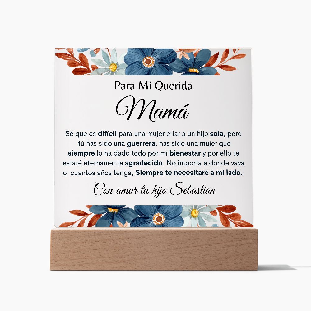 Para Mi Querida Mama | Eres una Guerrera | Cuadro de Acrilico