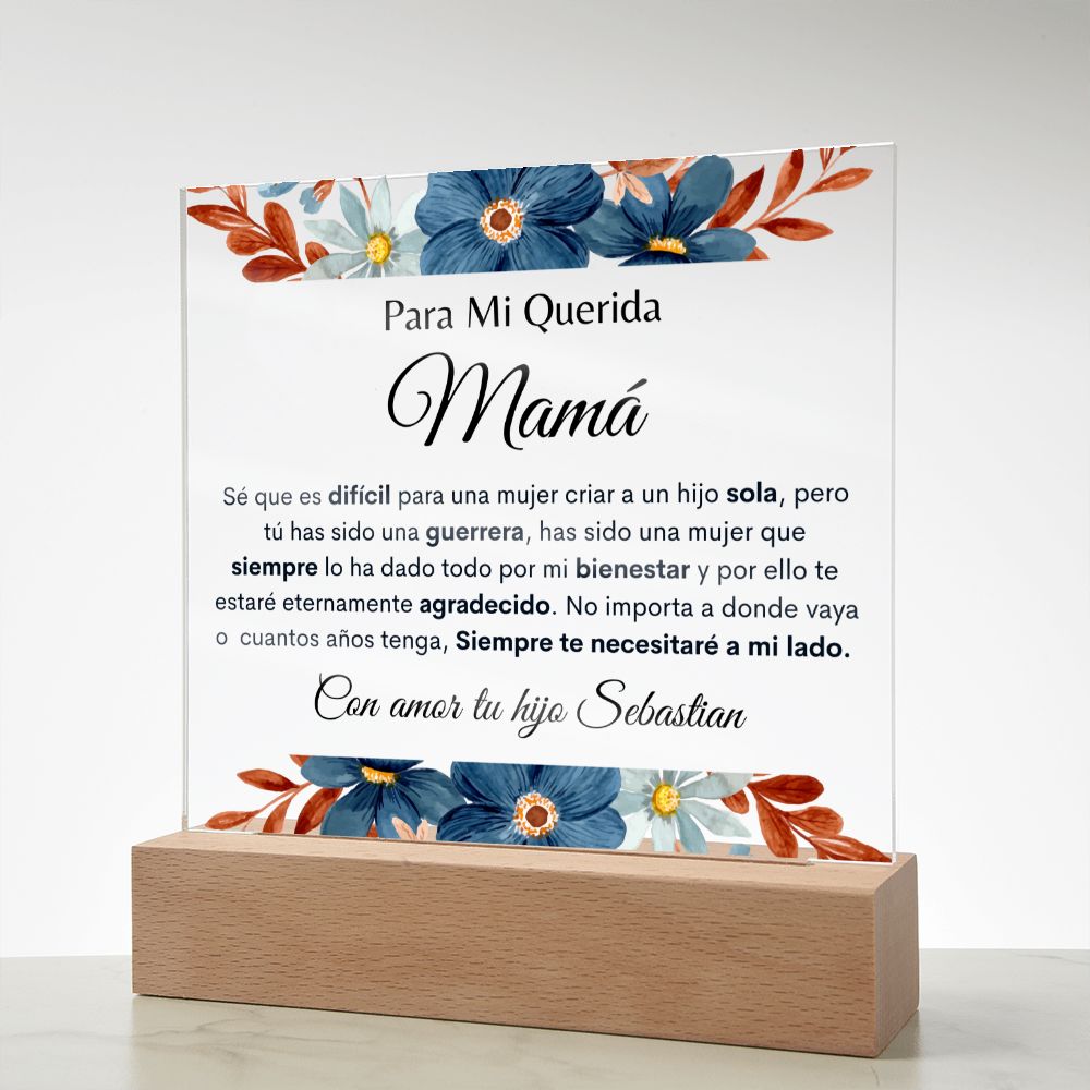 Para Mi Querida Mama | Eres una Guerrera | Cuadro de Acrilico