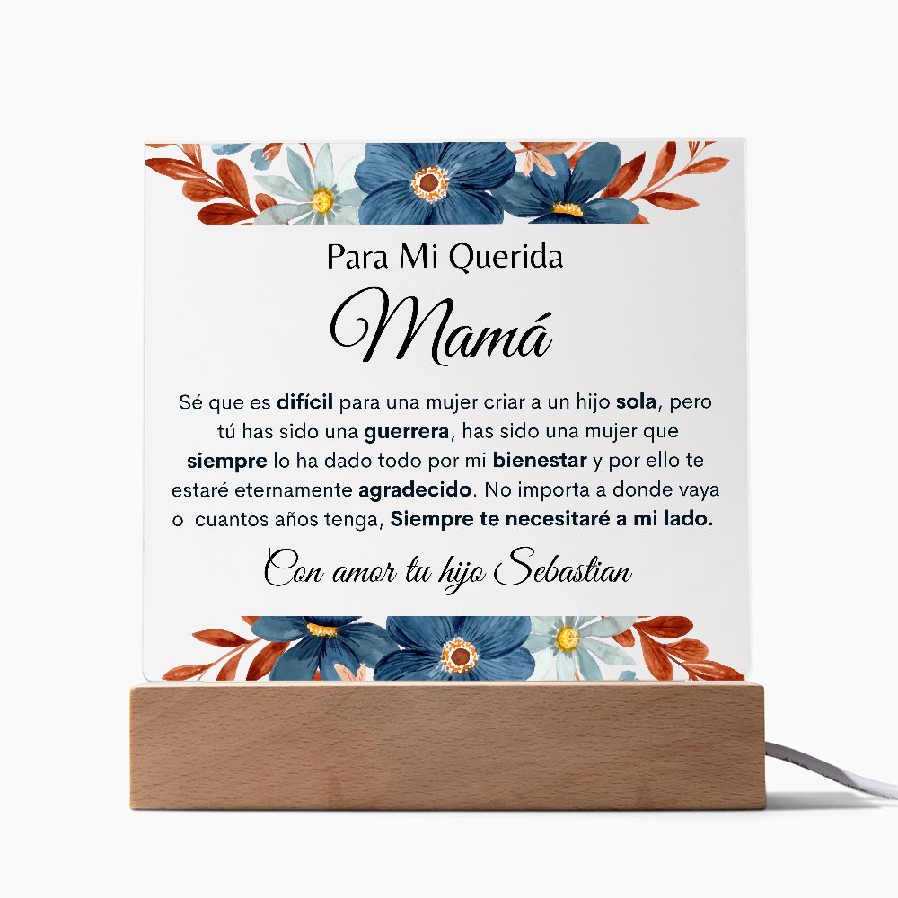 Para Mi Querida Mama | Eres una Guerrera | Cuadro de Acrilico