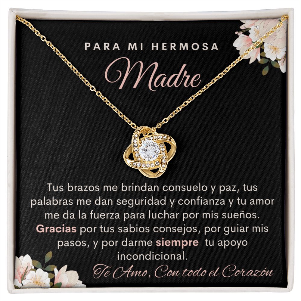 Para Mi Hermosa Madre |Tu Me das Todo| Collar Nudo de Amor