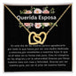 Querida Esposa | Eres el Pilar de Nuestra Familia | Collar de Corazones Entrelazados