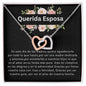 Querida Esposa | Eres el Pilar de Nuestra Familia | Collar de Corazones Entrelazados