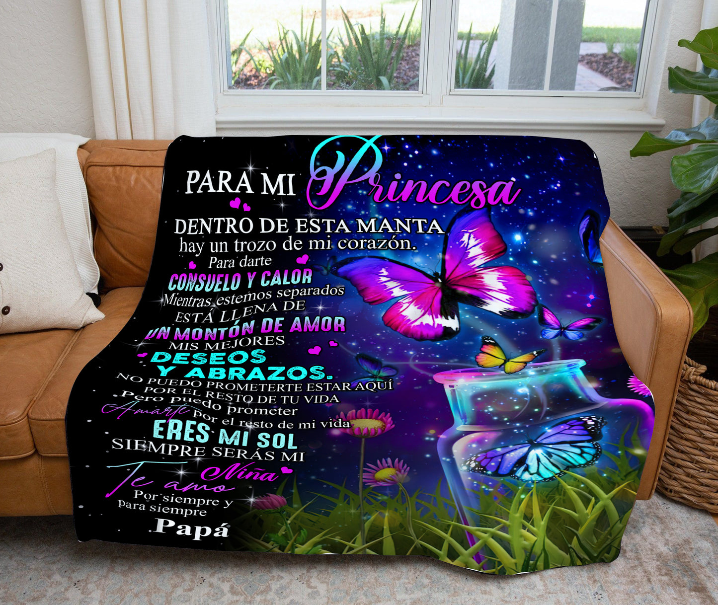 A mi Princesa- Manta de Felpa 50x60