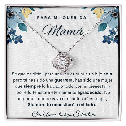 Para Mi Querida Madre | Eres una Guerrera | Collar Nudo de Amor