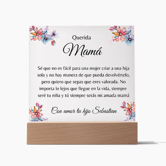 Placa Personalizada para Mamá | Siempre Seras mi amada Mamá