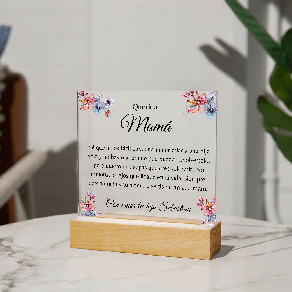 Placa Personalizada para Mamá | Siempre Seras mi amada Mamá