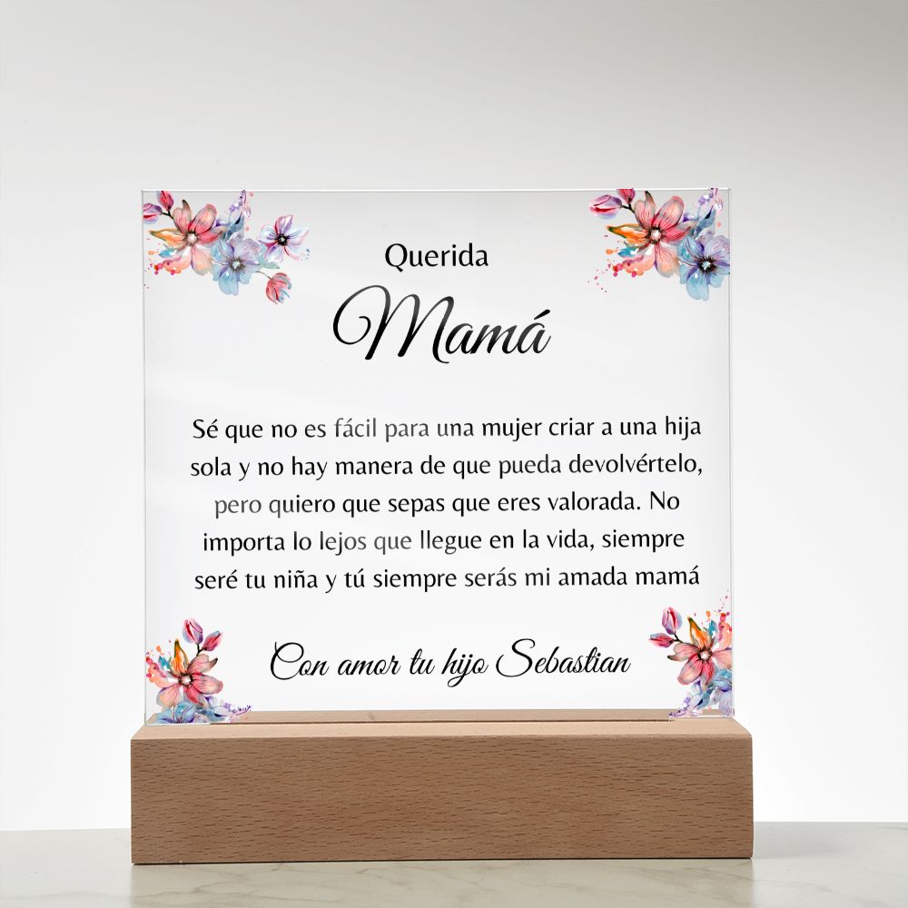 Placa Personalizada para Mamá | Siempre Seras mi amada Mamá