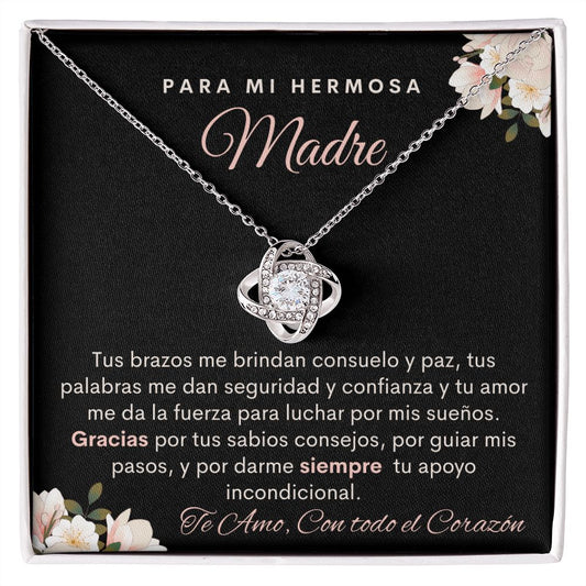 Para Mi Hermosa Madre |Tu Me das Todo| Collar Nudo de Amor
